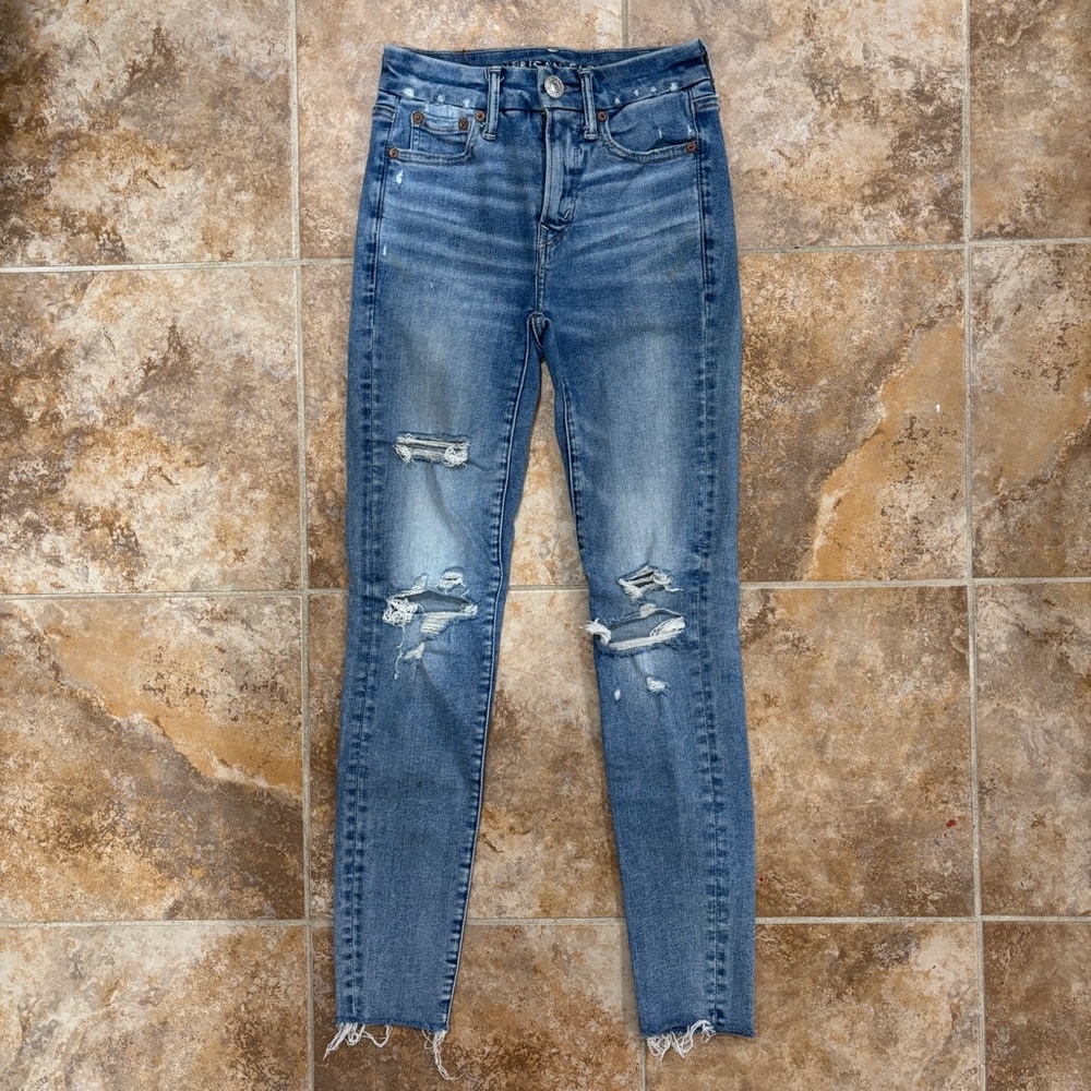 American Eagle Luxe Jean High Rise Jegging  - 000 Short